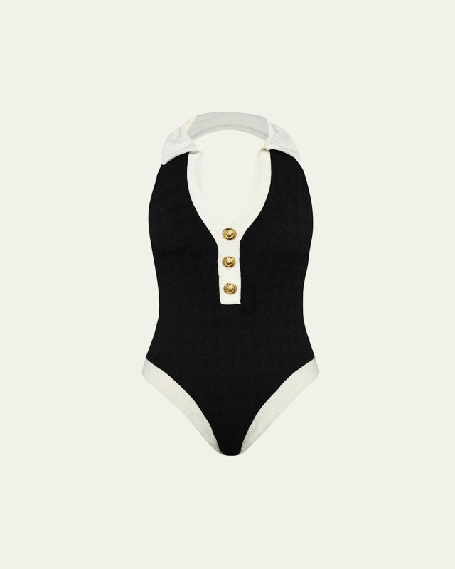 Natalya Collared One-Piece Swimsuit
